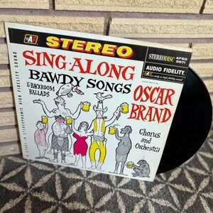 50's "Sing-Along Bawdy Songs & Backroom Ballads" Record - Oscar Brand Album